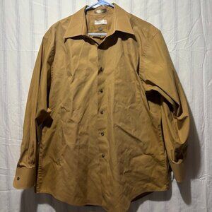 Fitted Van Heusen XL Men’s Dress Shirt Fitted Stretch Brown Size XL 17 32/33